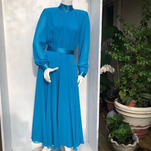 True Vintage Parigi 80s Maxi Dress Size 8